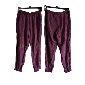 Elaine Kim Silk faux leather knee pants trousers